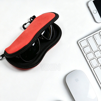 Étui de protection en néoprène pour lunettes de soleil avec fermeture éclair et crochet, étui de rangement portable et étanche pour lunettes d'extérieur, vente en gros