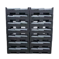Caisses de palettes en plastique pliables robustes 1200x1000, empilables, bacs pliables en plastique pour usage industriel