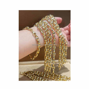 18Kゴールド アンカーロープチェーンネックレス - 3層デザイン、日常使いに最適な防水ジュエリー - Product Image 5