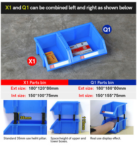 Q1 Thickened Combination Components Bin 180*180*80MM 48PCS Plastic Tool Organiser <strong>Box</strong> Rack <strong>Shelving</strong> for Garage Workshop <strong>Storage</strong> - Product Image 3
