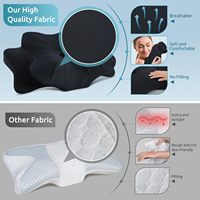 Oreiller cervical ergonomique en mousse à mémoire de forme sur mesure OEM, pour soulager les douleurs cervicales, oreiller orthopédique rafraîchissant et respirant, vente en gros