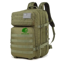 Mochila Táctica Personalizada de 45L, Impermeable, con Múltiples Bolsillos, Sistema Molle, para Senderismo, Camping, Pesca y Actividades al Aire Libre