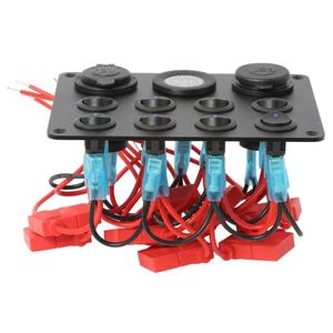 Interruptor de combinación de cabina de vehículo recreativo para coche, interruptor de ojo de gato de 8 bits, cargador de coche, fuente de alimentación USB + pantalla digital de voltaje - Product Image 3