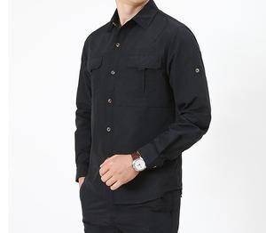 Feiny Uniforms Wholesale Men's Nylon Fishing Shirt Quick Dry Tactical Hiking Shirts Coolmax Long Sleeve Outdoor Cargo Shirt - Product Image 5