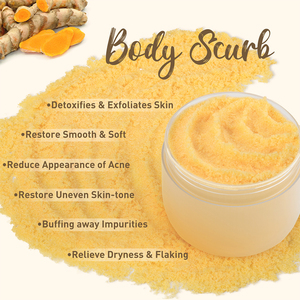 Gommage corporel au curcuma naturel et biologique Lanbena Factory Direct 280G - Product Image 6
