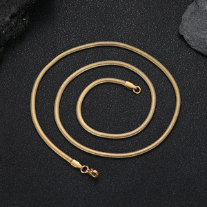 Stainless Steel Flexible Snake Link <b>Chain</b> Waterproof Rpse Gold Silver Black Minimalist Necklace for DIY Jewelry Making Findings - Product Image 1