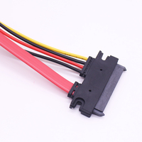 Precios de fábrica 22Pin SATA macho a hembra Cable de 7 + 15 Pin Serial ATA SATA de datos de Combo Cable de extensión convertidor de conector