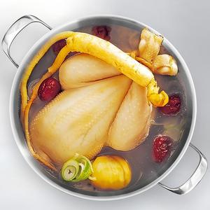 Poêle à frire <span class=keywords><strong>en</strong></span> acier inoxydable 304 de 36 cm/40 cm, acier composite à trois couches, épaissi, multi-usages, sans revêtement - Product Image 6