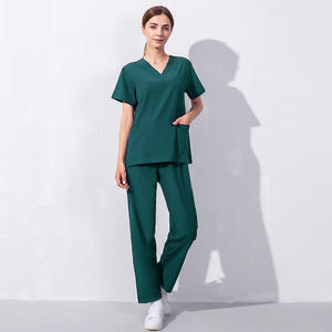 42021 nouvelle conception personnalisée de haute qualité gommages uniforme prix de gros fermeture éclair gommage ensembles respirant gommages uniformes - Product Image 2