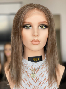 Personnalisé Nouveau Design Cuticule Alignée Cheveux Européens PU Peau Perruques Sans Colle Silicone Médical PU Full Lace Perruque Cap Pour L'alopécie - Product Image 3