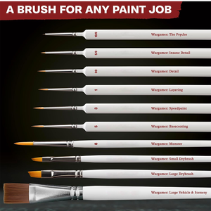 Nouveauté, lot de 10 pinceaux à peinture en nylon faits à la main, manche blanc, kit de loisirs, pinceaux de détail miniatures - Product Image 2