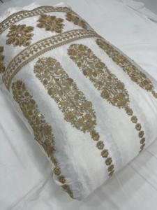 Directo de fábrica, superventas, tela bordada, crepé Natural puro, secuencia de trabajo dorado, boda, ocasiones especiales, Popular - Product Image 6