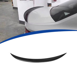 Bmw F22 Rear Spoiler Glossy <b>Black</b> Carbon Texture Abs <b>Wing</b> Shaped Trunk Mounted - Product Image 1