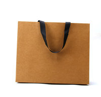Sacs en papier kraft écologiques réutilisables de qualité supérieure avec poignées à cordon pour emballages cadeaux d'entreprise personnalisés, publicité promotionnelle