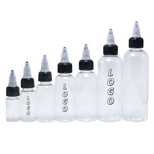 Botellas de Plástico PET Vacías de 30ml, 60ml, 100ml y 120ml con Tapa Giratoria para Tinta de Tatuaje, Gotero de Pigmento y Dispensador de Aceite - Product Image 1