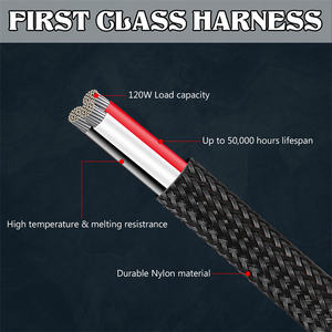 120 Zoll 10 Fuß Länge 120W Max. Last 2 Kabel LED 12V Licht leiste Kabelbaum mit zwei EIN/AUS-Schaltern - Product Image 5