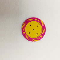 Jetons de poker vierges en plastique écologiques et durables, motif étoile, sans valeur nominale, avec espace pour autocollant personnalisé, multicolores, pour jeu de Mahjong et fête