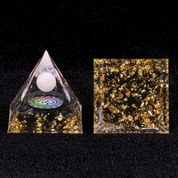 Nouvelle Arrivée Pyramide d'Énergie Orgonite en Quartz Rose, Pyramide de Cristal en Pierre Brute de Cristaux Naturels pour la Décoration
