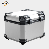 Vente en gros usine : Top case moto 45L en alliage d'aluminium avec autocollants décoratifs, boîte de rangement étanche pour amélioration