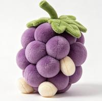 Usine de jouets en peluche en forme de raisin personnalisés OEM ODM, peluches de fruits en peluche douces personnalisées avec logo pour cadeau promotionnel
