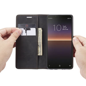 CaseMe pour Sony XA XZ XP Housse En Cuir Magnétique Support Film Protecteur pour Sony Xperia 1 II Z5 mini <span class=keywords><strong>Z4</strong></span> Housse - Product Image 4