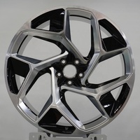 Nouvelle jante en alliage d'aluminium forgée de luxe à cinq branches, finition brillante noir argenté, 5x120 5x114.3, pour voitures particulières Tesla BYD
