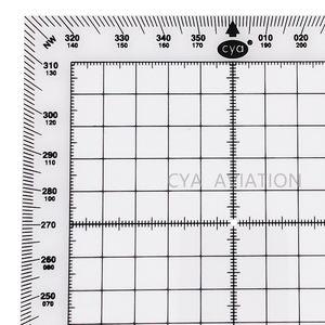 Rapporteur Carré Flexible en Plastique Lexan pour la Lecture de Cartes de Navigation et de Milles Nautiques, à l'Usage des Élèves Pilotes CSP-4 - Product Image 3