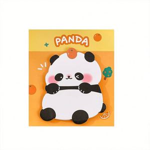 Bloc-notes autocollant miniature en forme de panda mignon multicolore, fournitures scolaires et de bureau pour l'apprentissage, la prise de notes et la planification - Product Image 2