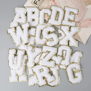 Chenille <strong>Letter</strong> <strong>Alphabet</strong> Patch Glitter Fabric Self Adhesive <strong>Numbers</strong> Chenille <strong>Letters</strong> Iron On Custom Chenille Patches