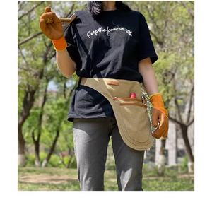 Tas Pinggang Kanvas dengan Ritsleting, Tas Sabuk Portabel untuk Teknisi Listrik, Tukang Kayu & Ahli Hortikultura - Product Image 4