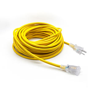 アメリカ標準ヘビーデューティ防水NEMA 5-15P ~ 5-15R照明エンド屋外エクステンションコードSJTWワイヤーガーデン用ジョブサイト用 - Product Image 2