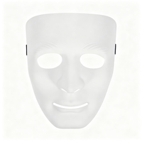 Masque facial complet en plastique de couleur unie en gros, masque de déguisement humain pour Halloween, cosplay, fête de carnaval
