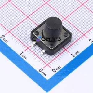 TS-1094S-A135B2-D2 Tactile Switch SMD-4P,12x12mm Switch Single Pole Single Throw Round Button 1.8N Vertical Mount - Product Image 1