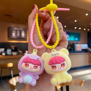 Porte-clés en PVC 3D DIY en gros, motif ours mignon de dessin animé, pour enfants et femmes, petit cadeau pour sac à dos - Product Image 1