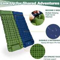 Matelas Gonflable de Luxe Pliable en TPU, Design Moderne, 79 pouces, pour Aventure en Plein Air et Camping, Pompe Incluse
