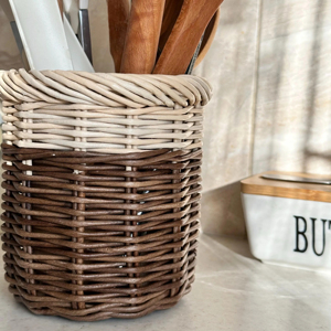Cesta de Mimbre Natural de Vietnam para Utensilios de Cocina, Organizador de Cubiertos y Cucharas, Fabricante - Product Image 6
