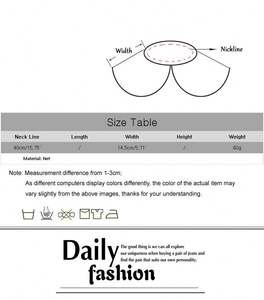 Moda personalizada plisada desmontable mujer Capelet blusa Royal Ruffles Faux Fake Collar - Product Image 5