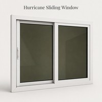 Ventana Corredera de PVC con Vidrio Laminado Tintado Personalizado, Resistente al Viento y a Huracanes, para Residencias Costeras