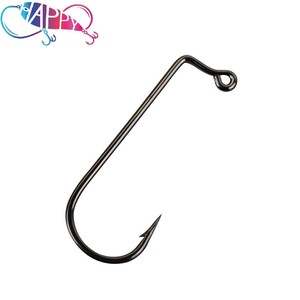 Bán buôn 100 cái 10 #-6/0 # Kích thước 90 độ Jig đầu nâng Crank móc nước mặn rustproof mềm thu hút thép gai câu cá giải quyết móc - Product Image 2