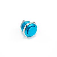 Saklar Tombol Tekan Logam Tahan Air IP65 HUSA 16mm 1NO Momentary Multi-Warna Aluminium Oksida untuk Kontrol On/Off