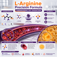 Complément alimentaire liquide naturel à l'arginine pour la perte de poids, 60 ml, absorption élevée, thermogénique, pour adultes