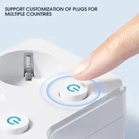 Nouvelle multiprise standard européenne avec 3 prises CA, 3 ports USB + 1 port Type-C à charge rapide, prise murale avec interrupteur indépendant