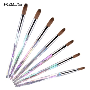 KADS Crystal <b>Nail</b> Brush Kolinsky Sable Round Acrylic Powder Brush Professional <b>Nail</b> <b>Tool</b> Gel Builder <b>Nail</b> Extension Salon Use - Product Image 1