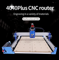 Pour machine de gravure CNC mini laser 4040, cadre en aluminium, moteur à broche unique, bureau, pour le fraisage et la gravure du bois, de l'acrylique, du PVC et des circuits imprimés