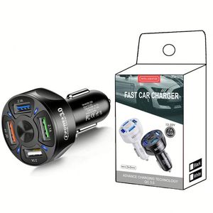 QC3.0 4-Port USB Fast Charger Car Phone Station Charger LED <b>Light</b> Portable Car Charger for Phone 16 15 14 - Product Image 6