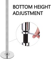 Professionnel 9.2FT Hauteur Réglable En Acier Inoxydable pour Spinning Fitness Pôles Home Dance Studio/École Nouveau Modèle Stripper Pole