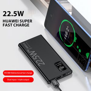 Batterie externe portable 22,5 W avec charge rapide PD, affichage LED, entrée/sortie Type C, corps en plastique, batterie Li-Polymère - Product Image 6