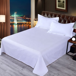 300TC 60*60 200*98 Satén de alta calidad <span class=keywords><strong>Poly</strong></span> algodón blanco 250 Cm de ancho telas para sábana - Product Image 4