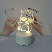 Lampe de table visuelle LED 3D, lampe holographique 3D, lampe à illusion d'optique LED, lampe en acrylique, décoration de table, personnalisation