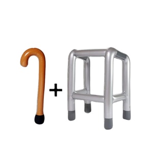 Wholesale Party Decorations Accessory PVC Inflatable Zimmer Frame Walking Stick Toy Inflatable Walking Stick